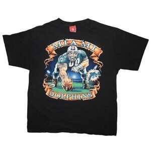 Vintage Y2K Miami Dolphins Center Muscle Man Short Sleeve T-Shirt Adult XL